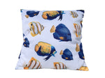 Decorative Butterfly Fish Throw Pillow 16"
