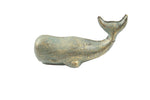 Antique Seaworn Bronze Cast Iron Whale Paperweight 5"