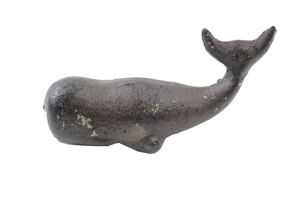 Cast Iron Whale Paperweight 5"