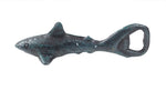 Seaworn Blue Cast Iron Shark Bottle Opener 6"