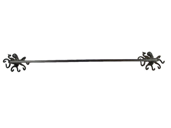 Cast Iron Octopus Bath Towel Holder 27"