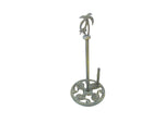 Antique Seaworn Bronze Cast Iron Palm Tree Paper Towel Holder 17"