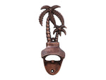 Antique Copper Wall Mounted Palmtree Bottle Opener 6"