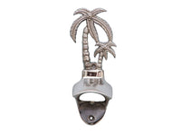 Chrome Wall Mounted Palmtree Bottle Opener 6"