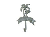 Antique Seaworn Bronze Cast Iron Palm Tree Beach Hook 8"