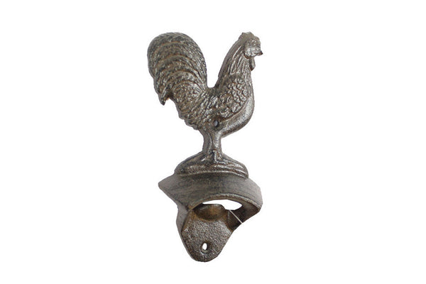 Cast Iron Rooster Bottle Opener 6"