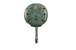 Antique Seaworn Bronze Cast Iron Sand Dollar Wall Hook 7"