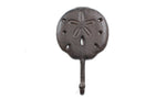 Cast Iron Decorative Sand Dollar Wall Hook 7"