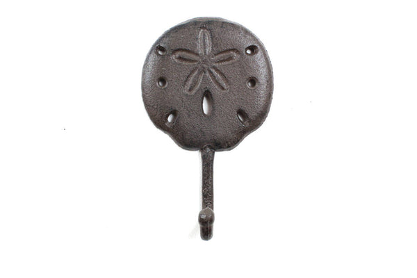 Cast Iron Decorative Sand Dollar Wall Hook 7"