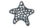 Seaworn Blue Cast Iron Starfish Trivet 7"