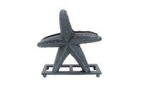 Seaworn Blue Cast Iron Starfish Napkin Holder 6"