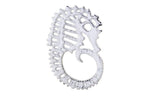 Whitewashed Cast Iron Seahorse Trivet 6"