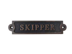 Antique Copper Skipper Sign 6"