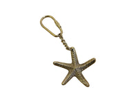 Chrome Starfish Key Chain 5"