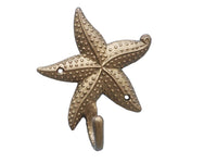 Antique Brass Starfish Hook 5"