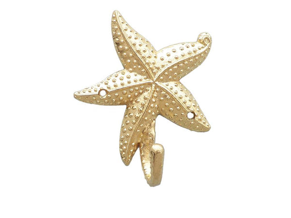 Gold Finish Starfish Hook 5"