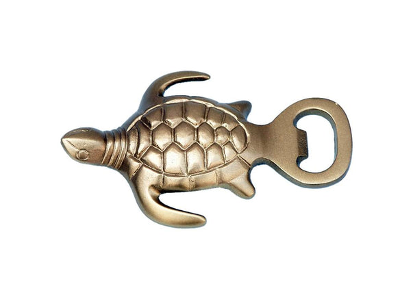 Antique Brass Turtle Bottle Opener 5"