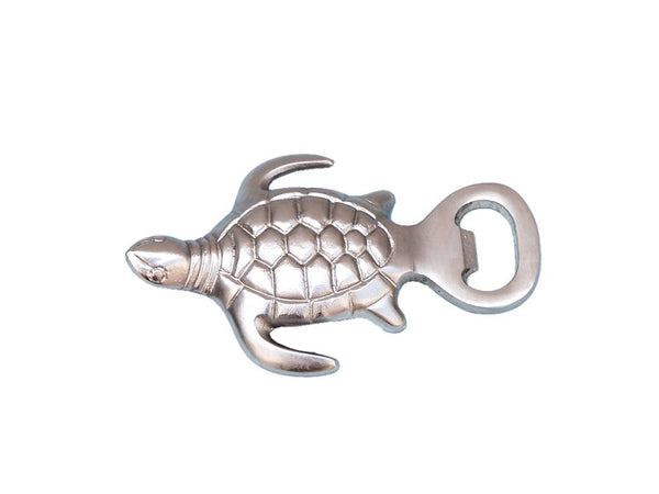 Silver Finish Turtle Bottle Opener 5"