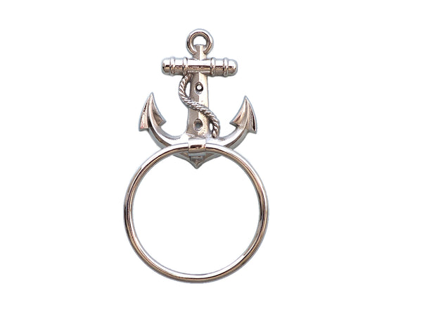 Chrome Anchor Towel Holder 9"