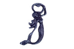 Rustic Dark Blue Cast Iron Arching Mermaid Bottle Opener 6"