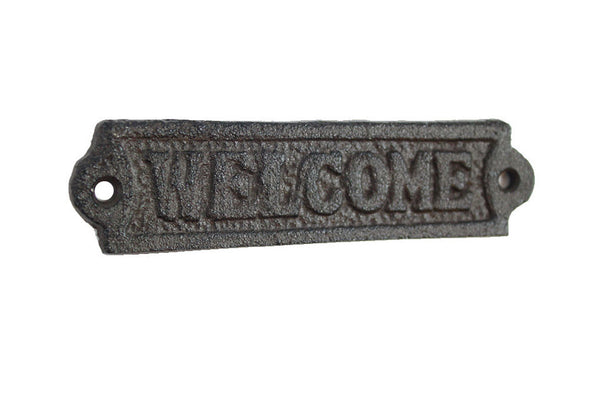 Cast Iron Welcome Sign 6"