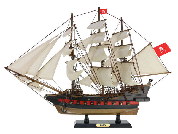 Wooden Henry Avery's Fancy White Sails Limited Model Pirate Ship 26"